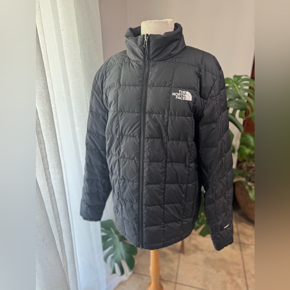 The North Face Men’s 550 Down Puffer Jacket Black Quilted Winter Coat Size L - Picture 1 of 5